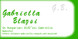 gabriella blazsi business card